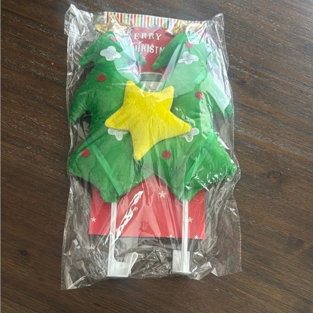 Christmas Car Decorations Car Antlers Christmas Tree & Yellow Star Kit